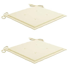 vidaXL Sedie da Giardino 2 pz con Cuscini Crema Massello di Teak