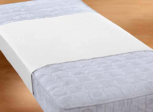 biberna Sleep & Protect 0809840 Lenzuolo Molton con Finitura Silver Protect (Impermeabile a Sangue, urina e Acqua), Antibatterico, Bianco, 1x 90x160 cm
