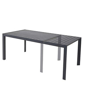 Chicreat Tavolo allungabile in alluminio, da esterni, 180 x 90 x 71,5 cm