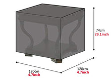Ydq Copertura Protettiva per Mobili da Giardino Impermeabile Resistente 420D Oxford Tessuto Antivento Antistrappo Resistente Ai Raggi UV Copertura Tavolo Giardino,123 * 123 * 72cm