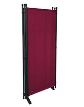 QUICK STAR Paravento da Giardino 220 x 165 cm 4 parti pieghevole Divisorio in Tessuto Balcone Protezione della Privacy Rosso Rubino