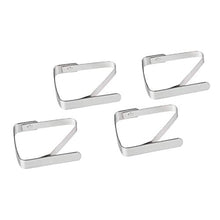 GAKIN - Set di 12 morsetti quadrati per tovaglia in acciaio INOX, misura grande, in acciaio INOX, per esterni, colore: Bianco
