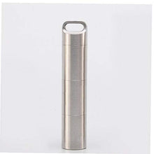 Portatile pillola quotidiana Caso 3 scomparti in acciaio inossidabile pillola impermeabile Box Dispenser pillola tasca del contenitore della pillola di Keychain Fob M Argento 1PC