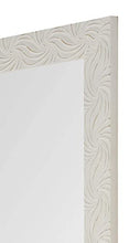 MO.WA Specchio Parete Bianco 50x145, stile shabby, specchiera lunga muro parete, made in Italy