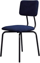 Yxsd - Sgabello da bar da ufficio, sedie laterali con gambe in metallo, per sala da pranzo, sedie da bar, pub, sedia moderna imbottita per il tempo libero, seduta in velluto blu