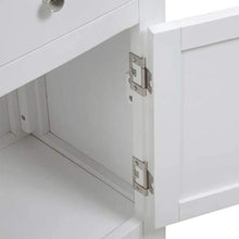 Credenza in legno massiccio con 2 cassetti e 2 ante, cassettiera per sala da pranzo, soggiorno, camera da letto, 90 x 33,5 x 83 cm, marrone e bianco