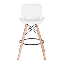 BenyLed Set di 2 Sedie da Bar in Pelle PU per Cucina e Patio Bar Sgabelli con Schienale 70 cm Altezza Bancone Sgabelli da Bar (Bianco)
