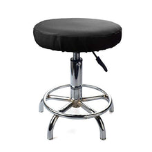 tianmen, Copertura Rotonda per Sgabello da Ufficio, in Ecopelle, Resistente all'Usura, per Bar, librerie, ristoranti, Nero, 40 cm