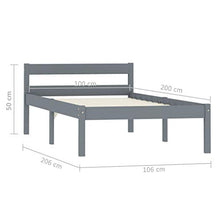 SKM Giroletto Grigio in Legno Massello di Pino 100x200 cm (14.16kg)