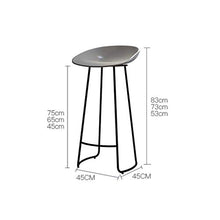 LWW Sedie, sgabelli di ferro, Bar seggiolone Home Indietro sedia minimalista moderno sgabello creativo Reception sedia,Rosso,65 cm