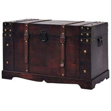Baule in legno vintage con chiusura in metallo per casa, soggiorno, camera da letto, caffetteria, bar, hotel