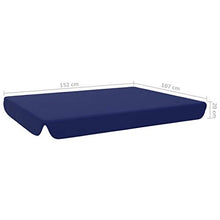E E-NICES Baldacchino di Ricambio per Dondolo Giardino Blu 192x147 cm