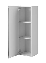 E-Com - Armadio Alto Fay - 120 cm - Bianco/Grigio