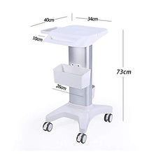 DHR- Carrello pratico- Carrello medico resistente con le ruote, carrello bianco di rotolamento for la STAZIONE TERMALE dei capelli del salone di bellezza, tabella dello strumento di bellezza Bagagli s