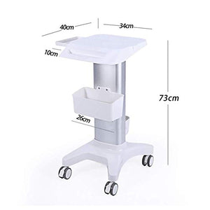 DHR- Carrello pratico- Carrello medico resistente con le ruote, carrello bianco di rotolamento for la STAZIONE TERMALE dei capelli del salone di bellezza, tabella dello strumento di bellezza Bagagli s
