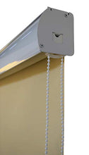 Jet-Line Tenda a rullo oscurante beige con cassetta, 1,0 x 2,3 m, impermeabile, per esterni, protezione dal vento, per esterni, balcone, terrazza, giardino