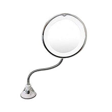 Xingkee Specchio Ingranditore da Trucco con Luce LED, Lente d'Ingrandimento,Specchio per Il Trucco,Cromato in Metallo,Perfetto Come Regalo per Donna E Ragazza Bianca
