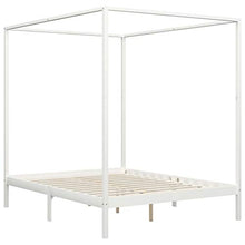 FAMIROSA Giroletto con Baldacchino 4 Cassetti Bianco in Pino 160x200 cm
