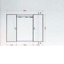 Bagno Italia Specchiera Specchio con contenitore da 80x60x17 bianco due ante con maniglie l