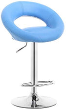 DAGCOT Sgabello da Bar, seggiolone, casa Sgabello, Mangiare feci Stanza, Sedia con Schienale, Rotazione di 360 Gradi, Ascensore (Color : Blue)