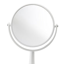 Mari Home - Vanità specchio di trucco, Ingrandimento 1X e 3X, Specchio cosmetico bianca, Specchio da tavolo con piedistallo bilaterale