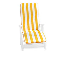 Markotex Cuscino per Sdraio, Lettino Universale SFODERABILE Pieghevole poggia Piedi Piscina Mare Giardino Tessuto Cotone MOD.Capri FASCIATO (Verde)