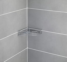 WENKO Portaoggetti angolare Milano - cromo, Acciaio, 31.5 x 6 x 22 cm, Cromo