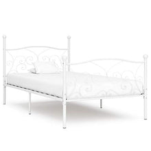 SKM Giroletto con Doghe Bianco in Metallo 90x200 cm