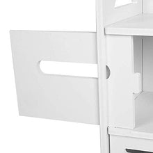 Wyxy Armadietto da Pavimento del Bagno, 2X Armadietto da Bagno in Legno Bianco Scaffale da Bagno Armadio da Bagno, 120 * 22 * 22,5 cm