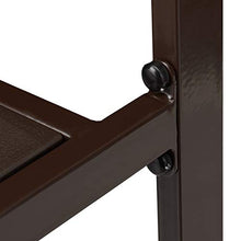 Relaxdays Set di 2 Sedie da Giardino, Effetto Legno, Resistenti alle Intemperie, in Plastica e Metallo, Stabili, Marrone, acciaio, Set 2x