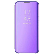 Nadoli Custodia per Samsung Galaxy A52,Chiaro Specchio Stand Protezione Libro Portafoglio Cover Custodia in Pelle Difficile PC Copertura,Viola