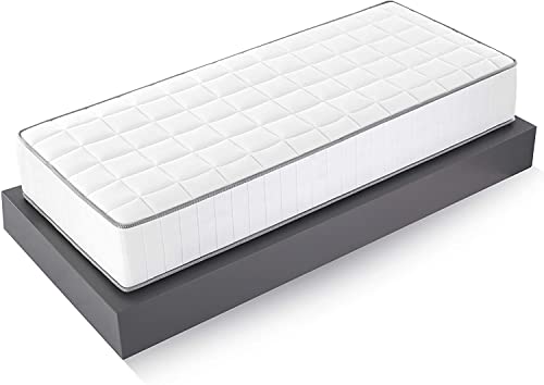 Farmarelax Materasso Singolo, Anatomico, Ortopedico, Imbottitura Memory, Traspirante, Ipoallergenico, 80x190cm, Altezza 22cm Reali, Spedito Sottovuoto Arrotoloato, 100% Made in Italy, Ergo Memory