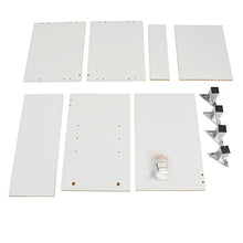 LIMAL - Cassettiera con porta in vetro, 58 x 40 x 30 cm