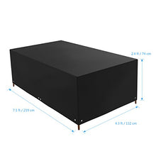 WINOMO Copertura per Mobili Tavolo Esterni Impermeabile Protezione da Giardino Rettangolare (nero)