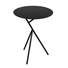 TONG HXF- Tavolino da caffè in Metallo Diametro 45 * H58cm mobili arredati Soggiorno Balcone casa e Ufficio Tavolo Durevole (Color : Black, Size : Diameter 45*H58cm)