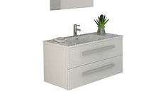 Set di lavabo Jet-Line Rapperswil III in bianco lucido, mobile da bagno, set di mobili da bagno, colore: bianco lucido
