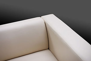 Serie Lille M65 divano sofa 3 posti 70x75x191cm ~ nero pelle