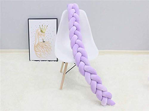 LVYI Camera Cuscino Decorativo annodata Sfera INS for Bambini Lungo Crib anticollisione Twist Letto Circa Due da Vendita (Color : Purple, Size : 4m)