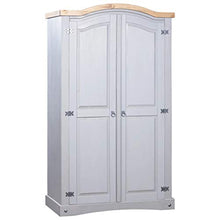 Armadio in Legno di Pino Messicano Corona Range 2 Porte Grigio
