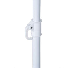 Outsunny Ombrellone da Spiaggia e da Giardino Φ220cm con Tenda Parasole, Poliestere e Metallo, Verde Scuro e Bianco