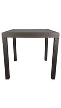 Sedam Srl Tavolo Dallas, in Rattan, da Esterno, Giardino, 80x80, Vari Colori, Alta qualità (Tortora)