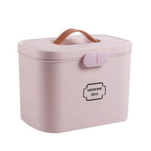 Abuky, scatola di pronto soccorso per la casa, portatile, scatola di plastica, 18 x 21 x 28,5 cm, rosa
