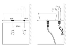 CERARCS Lavabo Lavabo de Mano Pura Pintura del lavabo del baño Lavabo de la encimera Cerámica en Forma contemporánea Tazón de Fuente formado Superior