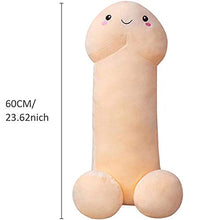 XJZSD Regali creativi per Ragazze e Ragazzi, Intestazione Peluche Peluche Peluche tiro Cuscino ripieno Peluche Bambola Peluche, Giocattolo di Sollievo da Stress, 60 cm,Beige