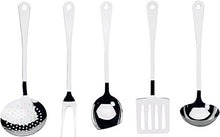 Alessi KnifeForkSpoon AJM22S24M Servizio Completo di Posate di Design, 24 Pezzi in Acciaio Inox & Ajm19S5 L Set Di Mestoli Da Cucina Di Design In Acciaio Inossidabile 18/10, 5 Pezzi.