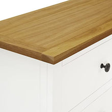 Festnight Cassettiera | Credenza con 6 Cassetti Mobiletto Mobile Arredo 105x33,5x73 cm in Legno Massello di Rovere