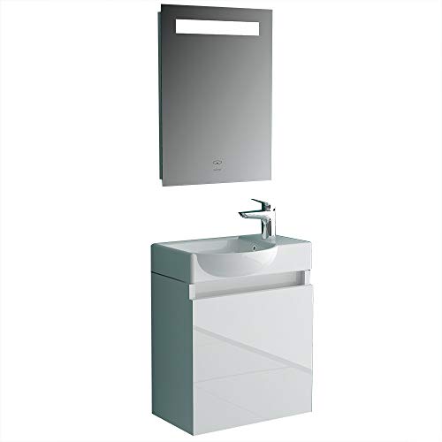 Alpenberger Lugano-450 (lavabo + mobiletto (sinistra) + specchio LED)