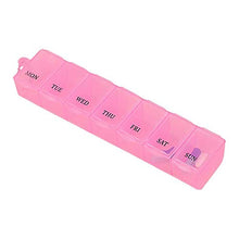 GIVBRO 7 giorni settimanali pillole organizzatore medicinali compartimenti vitaminici kit da viaggio pillola scatola organizzatore pillole, 1 pz (rosa)