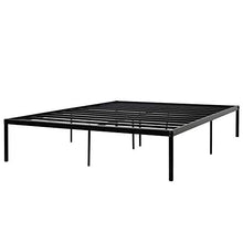 WGYDREAM Letto Letto Singolo Letto in Metallo Nero Grande Base per Rete con Spazio di Archiviazione per Adulti, Bambini, Adolescenti, 200x140 Cm