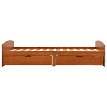 FAMIROSA Giroletto con 2 Cassetti Marrone Miele Legno di Pino 90x200 cm-2156
